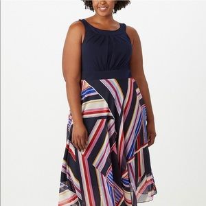 Roz & Ali striped dress NWT (Dressbarn)